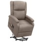vidaXL Sillón de masaje elevable tela gris taupé vidaXL Sillón de masaje elevable tela gris taupé