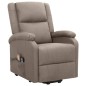 vidaXL Sillón de masaje elevable tela gris taupé vidaXL Sillón de masaje elevable tela gris taupé