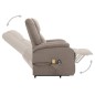 vidaXL Sillón de masaje elevable tela gris taupé vidaXL Sillón de masaje elevable tela gris taupé