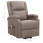 vidaXL Sillón de masaje elevable tela gris taupé vidaXL Sillón de masaje elevable tela gris taupé