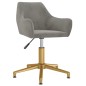 vidaXL Sillas de comedor giratorias 2 uds de terciopelo gris claro
