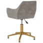 vidaXL Sillas de comedor giratorias 2 uds de terciopelo gris claro