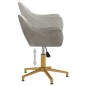 vidaXL Sillas de comedor giratorias 2 uds de terciopelo gris claro