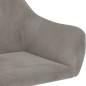 vidaXL Sillas de comedor giratorias 2 uds de terciopelo gris claro