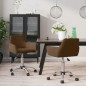 vidaXL Sillas de comedor giratorias 2 unidades terciopelo marrón