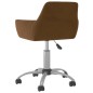 vidaXL Sillas de comedor giratorias 2 unidades terciopelo marrón