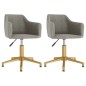 vidaXL Sillas de comedor giratorias 2 uds de terciopelo gris claro vidaXL Sillas de comedor giratorias 2 uds de terciopelo gris claro