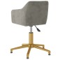 vidaXL Sillas de comedor giratorias 2 uds de terciopelo gris claro vidaXL Sillas de comedor giratorias 2 uds de terciopelo gris claro