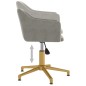 vidaXL Sillas de comedor giratorias 2 uds de terciopelo gris claro vidaXL Sillas de comedor giratorias 2 uds de terciopelo gris claro