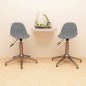 vidaXL Sillas de comedor giratorias 2 unidades tela gris claro vidaXL Sillas de comedor giratorias 2 unidades tela gris claro
