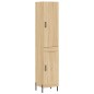 vidaXL Aparador de madera contrachapada roble Sonoma 34,5x34x180 cm vidaXL Aparador de madera contrachapada roble Sonoma 34,5x34x180 cm