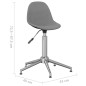 vidaXL Sillas de comedor giratorias 2 unidades tela gris claro vidaXL Sillas de comedor giratorias 2 unidades tela gris claro
