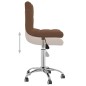 vidaXL Sillas de comedor giratorias 2 unidades tela marrón vidaXL Sillas de comedor giratorias 2 unidades tela marrón