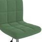 vidaXL Sillas de comedor giratorias 2 unidades terciopelo verde oscuro vidaXL Sillas de comedor giratorias 2 unidades terciopelo verde oscuro