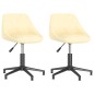 vidaXL Sillas de comedor giratorias 2 uds terciopelo crema vidaXL Sillas de comedor giratorias 2 uds terciopelo crema