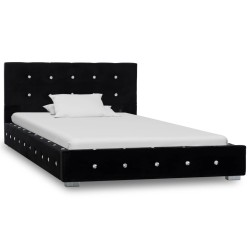 vidaXL Estructura de cama de terciopelo negra 90x200 cm