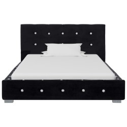vidaXL Estructura de cama de terciopelo negra 90x200 cm