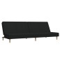 vidaXL Sofá cama de 2 plazas tela negro