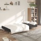 vidaXL Sofá cama de 2 plazas tela negro