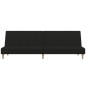 vidaXL Sofá cama de 2 plazas tela negro