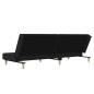 vidaXL Sofá cama de 2 plazas tela negro