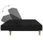 vidaXL Sofá cama de 2 plazas tela negro
