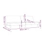 vidaXL Sofá cama de 2 plazas tela negro