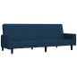 vidaXL Sofá cama de 2 plazas terciopelo azul vidaXL Sofá cama de 2 plazas terciopelo azul
