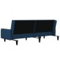 vidaXL Sofá cama de 2 plazas terciopelo azul vidaXL Sofá cama de 2 plazas terciopelo azul