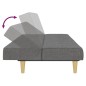 vidaXL Sofá cama de 2 plazas tela gris claro