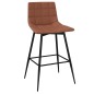 vidaXL Taburete de cocina de cuero sintético marrón vidaXL Taburete de cocina de cuero sintético marrón