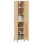 vidaXL Aparador de madera contrachapada roble Sonoma 34,5x34x180 cm vidaXL Aparador de madera contrachapada roble Sonoma 34,5x34x180 cm