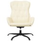 vidaXL Sillón de relax de cuero sintético crema vidaXL Sillón de relax de cuero sintético crema