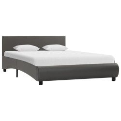 vidaXL Estructura de cama de cuero sintético gris 120x200 cm