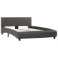 vidaXL Estructura de cama de cuero sintético gris 120x200 cm vidaXL Estructura de cama de cuero sintético gris 120x200 cm