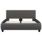 vidaXL Estructura de cama de cuero sintético gris 120x200 cm vidaXL Estructura de cama de cuero sintético gris 120x200 cm