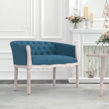 vidaXL Banco de terciopelo azul 98x56x69 cm