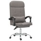 vidaXL Silla de oficina reclinable con masaje tela gris taupé vidaXL Silla de oficina reclinable con masaje tela gris taupé