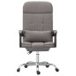 vidaXL Silla de oficina reclinable con masaje tela gris taupé vidaXL Silla de oficina reclinable con masaje tela gris taupé