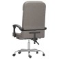 vidaXL Silla de oficina reclinable con masaje tela gris taupé vidaXL Silla de oficina reclinable con masaje tela gris taupé