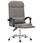 vidaXL Silla de oficina reclinable con masaje tela gris taupé vidaXL Silla de oficina reclinable con masaje tela gris taupé