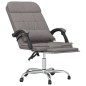 vidaXL Silla de oficina reclinable con masaje tela gris taupé vidaXL Silla de oficina reclinable con masaje tela gris taupé