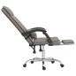 vidaXL Silla de oficina reclinable con masaje tela gris taupé vidaXL Silla de oficina reclinable con masaje tela gris taupé