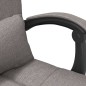 vidaXL Silla de oficina reclinable con masaje tela gris taupé vidaXL Silla de oficina reclinable con masaje tela gris taupé