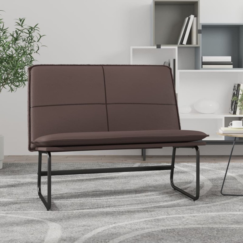 vidaXL Banco de cuero sintético marrón 100x75x76 cm vidaXL Banco de cuero sintético marrón 100x75x76 cm