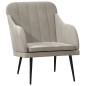 vidaXL Sillón de terciopelo gris claro 63x76x80 cm vidaXL Sillón de terciopelo gris claro 63x76x80 cm