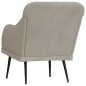 vidaXL Sillón de terciopelo gris claro 63x76x80 cm vidaXL Sillón de terciopelo gris claro 63x76x80 cm