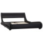 vidaXL Estructura de cama con LED de cuero sintético negro 140x200 cm vidaXL Estructura de cama con LED de cuero sintético negro 140x200 cm