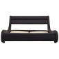 vidaXL Estructura de cama con LED de cuero sintético negro 140x200 cm vidaXL Estructura de cama con LED de cuero sintético negro 140x200 cm