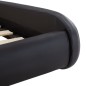 vidaXL Estructura de cama con LED de cuero sintético negro 140x200 cm vidaXL Estructura de cama con LED de cuero sintético negro 140x200 cm